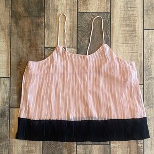Bar III Pleated Pink and Black Camisole tank 🆕